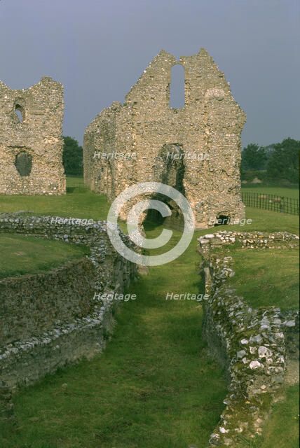 The water channel and reredorter, Castle Acre Priory, Norfolk, 1997. Artist: J Bailey