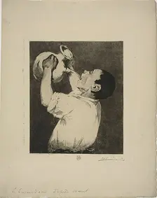 The Water Drinker, 1884. Creator: Henri-Charles Guerard