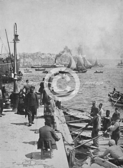 'The Water-front of Stamboul, with Pera in the distance', 1913. Artist: Unknown.