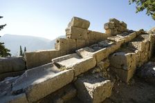 The water line at Delphi, Greece. Artist: Samuel Magal