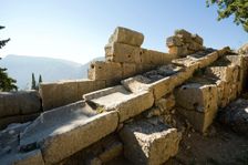The water line at Delphi, Greece. Creator: Samuel Magal