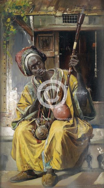 The Water-Pipe Smoker, 1903. Artist: Tornai, Gyula (1861-1928)
