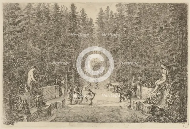 The Water Spray, probably 1653. Creator: Stefano della Bella.