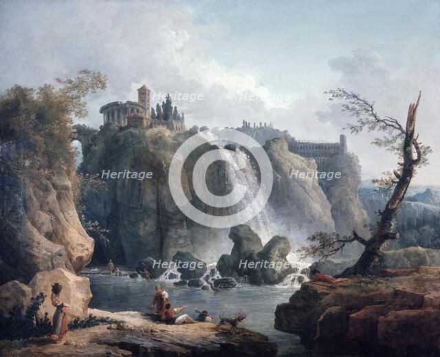 'The Waterfall at Tivoli', 18th/early 19th century. Artist: Hubert Robert
