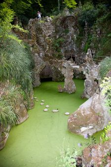 The Waterfall Lake in Regaleira Palace, Sintra, Portugal., 2009. Creator: Samuel Magal