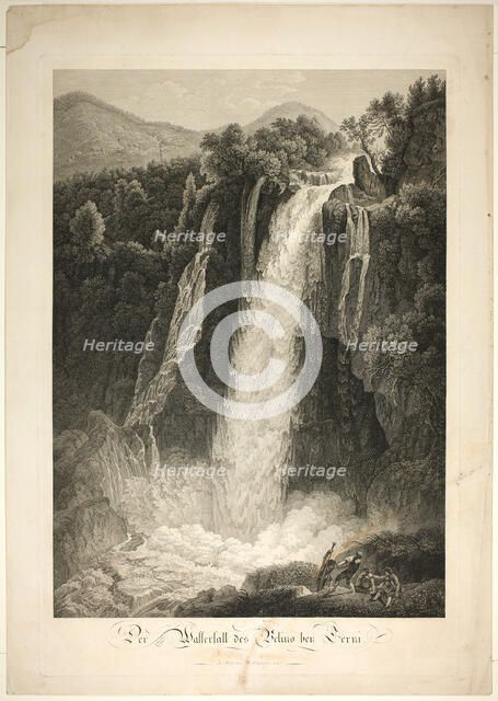 The Waterfall of Velino Near Terni, Rome, 1795. Creator: Friedrich Wilhelm Gmelin.