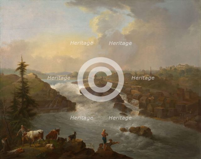 The Waterfall Sarpsfossen, 1795. Creator: Christian August Lorentzen.