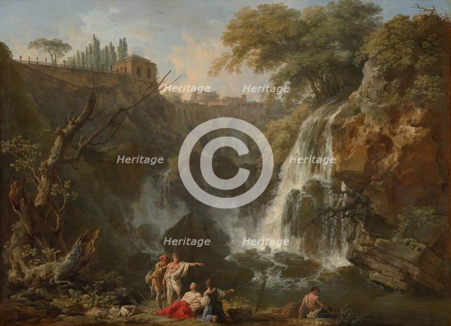 The Waterfalls at Tivoli, with the Villa of Maecenas. Creator: Claude-Joseph Vernet.