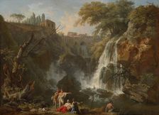 The Waterfalls at Tivoli, with the Villa of Maecenas. Creator: Claude-Joseph Vernet