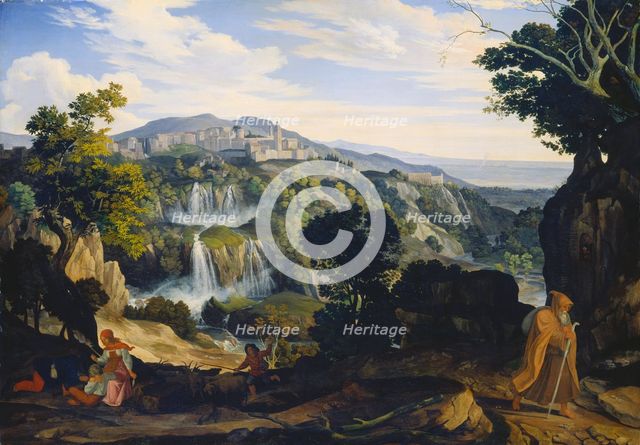 The Waterfalls of Tivoli, 1817. Creator: Carl Philipp Fohr.