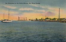 The Waterfront on the Gulf of Mexico, Key West, Florida c1940s
