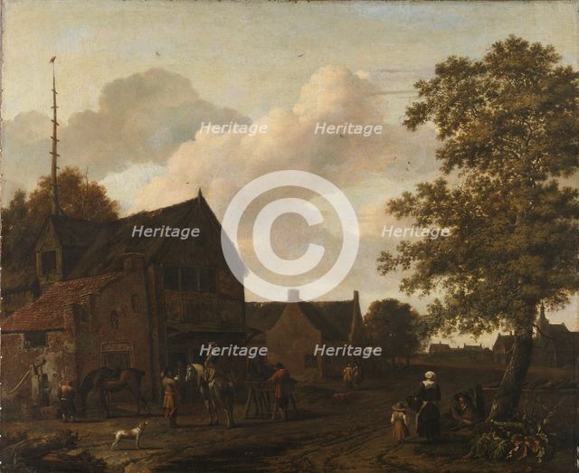 The watering place, 1650-1700. Creator: Emanuel Murant.