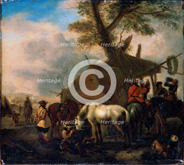 'The Watering Place', 17th century.  Creator: Philip Wouverman.