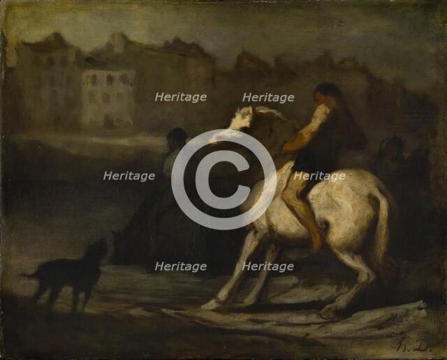 'The watering place', 1828-1879. Artist: Honore Daumier.