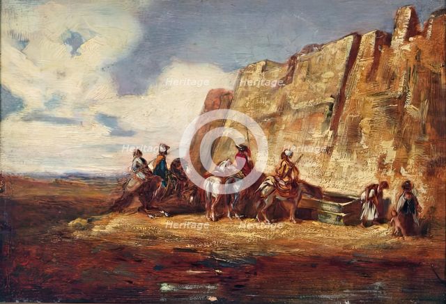 The Watering Place, 1850-1860. Creator: Alexandre Gabriel Descamps.