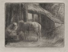 The Watering Place (2nd Plate). Creator: Alphonse Legros (French, 1837-1911)