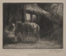 The Watering Place (2nd Plate). Creator: Alphonse Legros (French, 1837-1911)