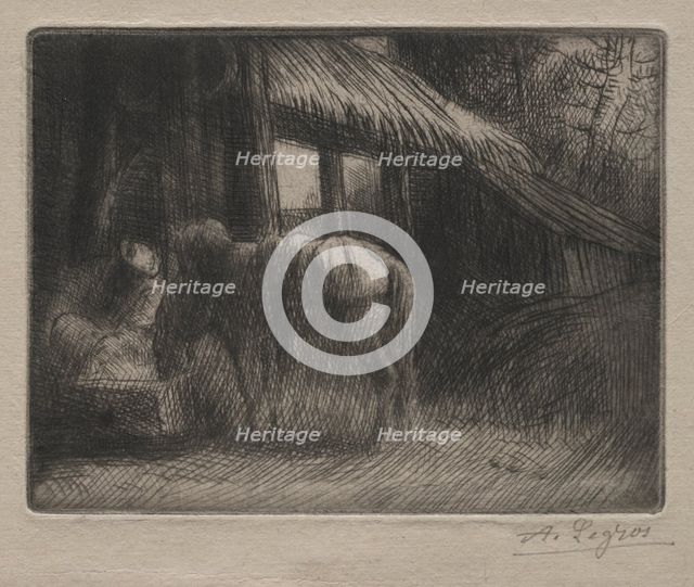 The Watering Place (2nd Plate). Creator: Alphonse Legros (French, 1837-1911).
