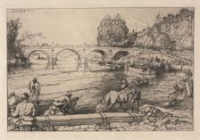 The Watering Place at Marie Bridge , 1902. Creator: Auguste Louis Lepère (French, 1849-1918)