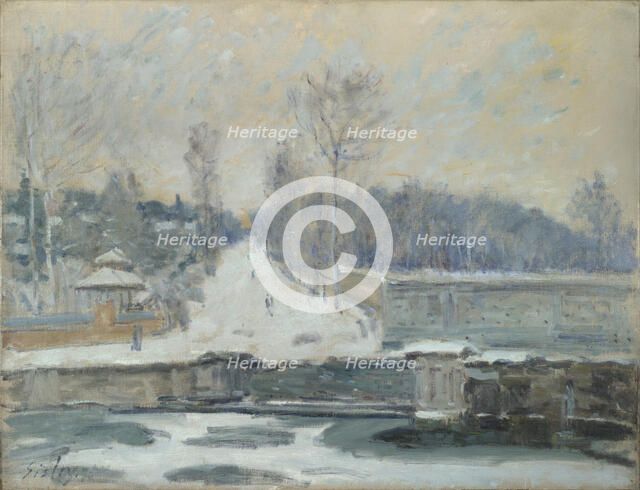 The Watering Place at Marly-le-Roi, c. 1875. Artist: Sisley, Alfred (1839-1899)
