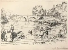 The Watering Place at the Pont Marie 1915. Artist: Auguste Lepere