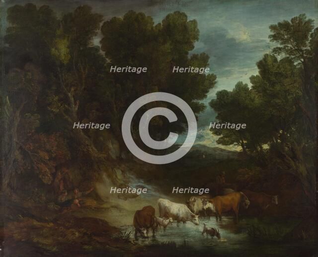 The Watering Place, before 1777. Artist: Gainsborough, Thomas (1727-1788)