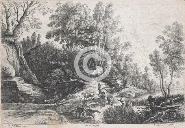 The watering place,  c. 1629-40. Creator: Lucas van Uden.