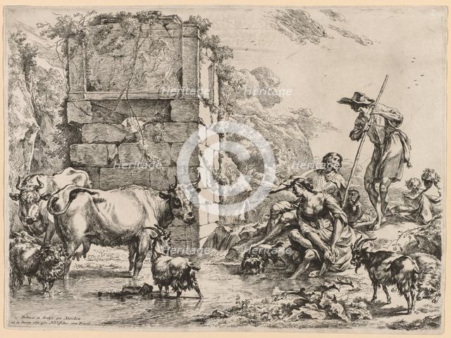 The Watering Place. Creator: Nicolaes Berchem (Dutch, 1620-1683).