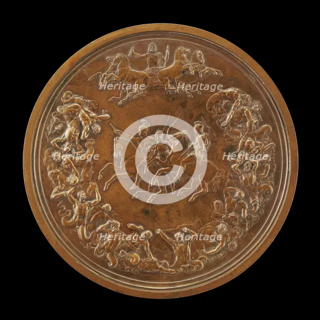The Waterloo Medallion: The Victorious Generals Wellington and Blücher, with Jupiter's Conquest of t Creator: Benedetto Pistrucci.