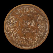 The Waterloo Medallion: The Victorious Generals Wellington and Blücher, with Jupiter's Conquest of t Creator: Benedetto Pistrucci