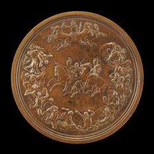 The Waterloo Medallion: The Victorious Generals Wellington and Blücher, with Jupiter's Conquest of t Creator: Benedetto Pistrucci