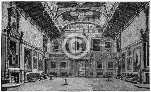 'The Waterloo Chamber', Windsor Castle, 1880. Artist: Robert Taylor Pritchett