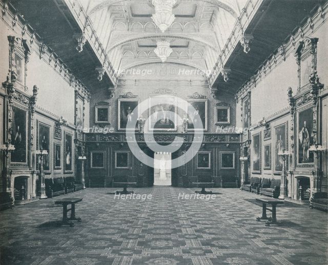 'The Waterloo Chamber Windsor Castle', c1899, (1901). Artist: Eyre & Spottiswoode.