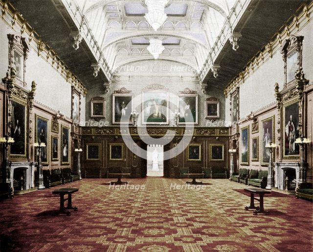 'The Waterloo Chamber Windsor Castle', c1899, (1901). Artist: Eyre & Spottiswoode.