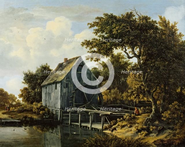 The Watermill, 1662. Creator: Meindert Hobbema.