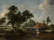 The Watermill with the Great Red Roof, 1662/65. Creator: Meindert Hobbema