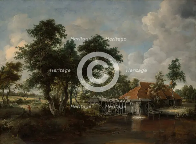 The Watermill with the Great Red Roof, 1662/65. Creator: Meindert Hobbema.