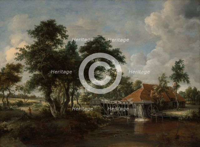 The Watermill with the Great Red Roof, 1662/65. Creator: Meindert Hobbema.