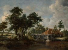 The Watermill with the Great Red Roof, 1662/65. Creator: Meindert Hobbema