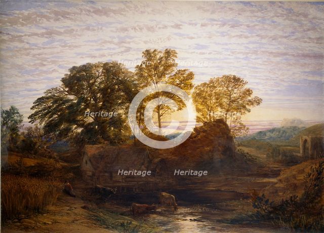 The Watermill, c1848-1849. Artist: Samuel Palmer.
