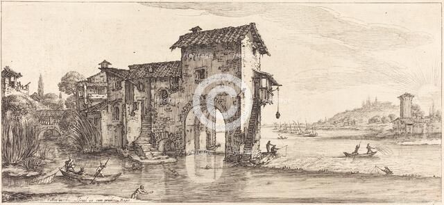 The Watermill, probably c. 1630. Creator: Jacques Callot.