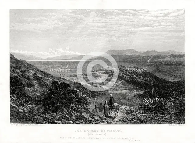'The Waters of Merom', Palestine, 1887. Artist: W Forrest