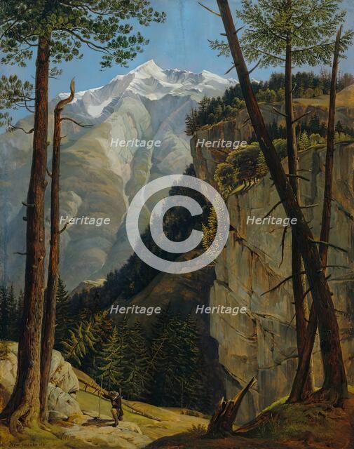 The Watzmann from the Wimbachtal, 1818. Creator: Heinrich Reinhold.