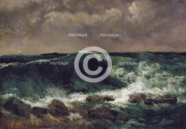 The Wave, 1869-1870. Creator: Gustave Courbet.
