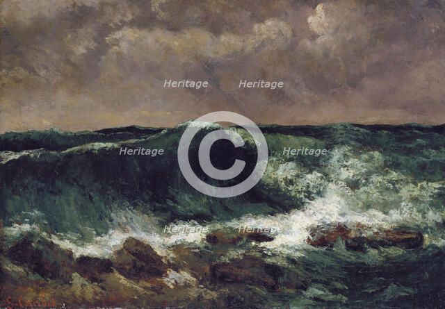 The Wave, 1869-1870. Creator: Gustave Courbet.