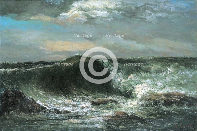 The Wave, 1869. Creator: Gustave Courbet.