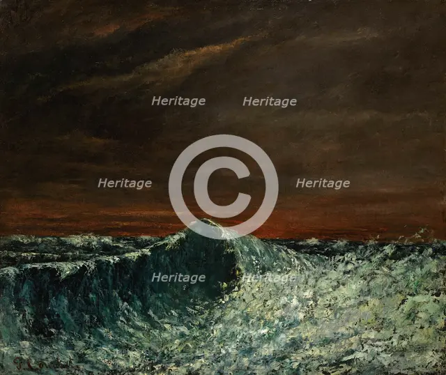 The Wave, 1872-1873. Creator: Courbet, Gustave (1819-1877).