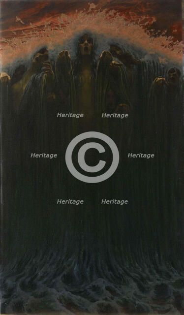 The Wave. Artist: Schwabe, Carlos (1866-1926)