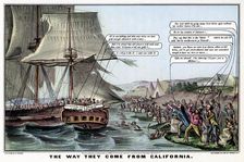 The Way They Come From California 1849 (1937).Artist: Nathaniel Currier