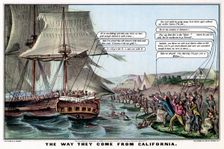The Way They Come From California 1849 (1937).Artist: Nathaniel Currier